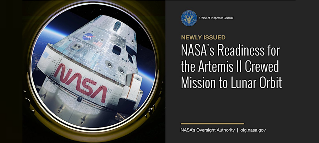 OIG: NASA’s Readiness for the Artemis II Crewed Mission to Lunar Orbit