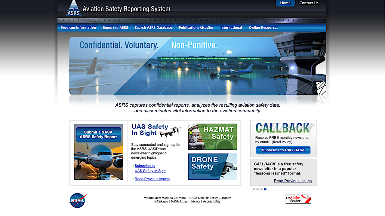 Is NASA Aviation Safety Reporting System Doomed? (Update)