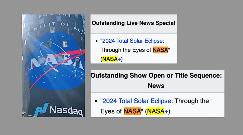 NASA Hides The Two Emmys It Just Won (Update)