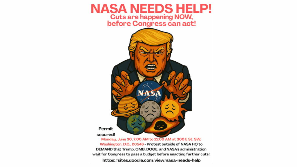 Budget Protest At NASA Headquarters