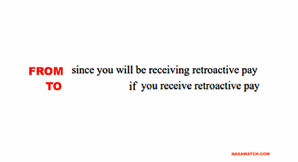 Is NASA Pulling Back On Retroactive Pay?