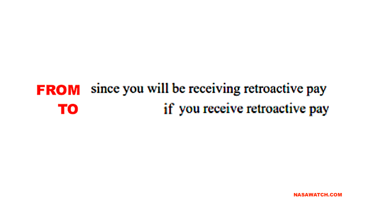 Is NASA Pulling Back On Retroactive Pay?