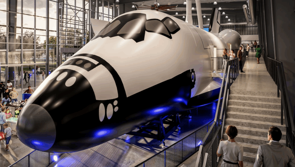 Eating Lunch In A Plywood Space Shuttle