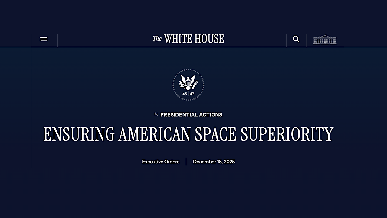 Presidential Executive Order: Ensuring American Space Superiority