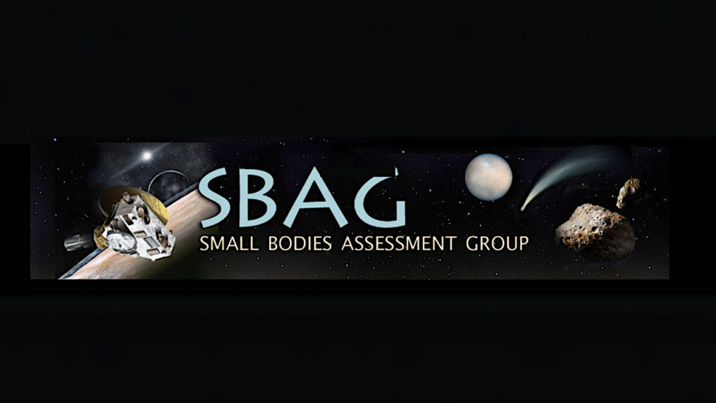Small Bodies Assessment Group: 34th SBAG Meeting Draft Findings